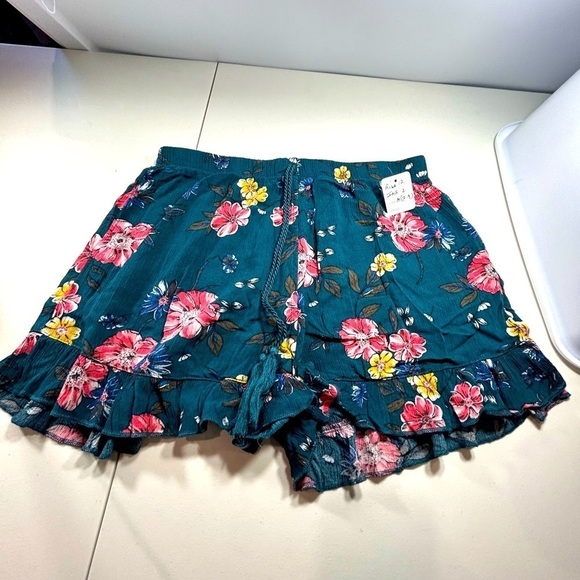 No Boundaries Pants - D15.28 No Boundaries Lounge Shorts high rise teal, pink, yellow multicolor M